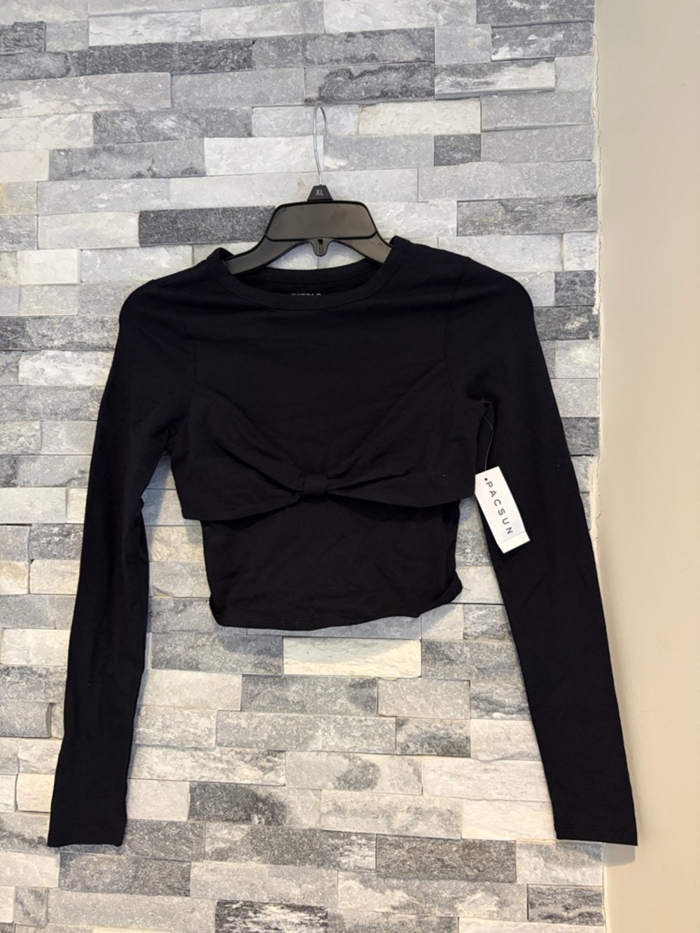 Pacsun women's black long sleeve top size xsmall new with tags